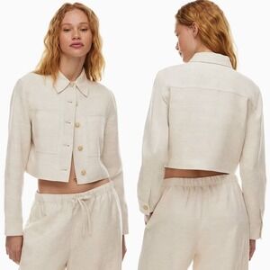 NWT Aritzia Wilfred Little Cropped Jacket in Natural Ecru